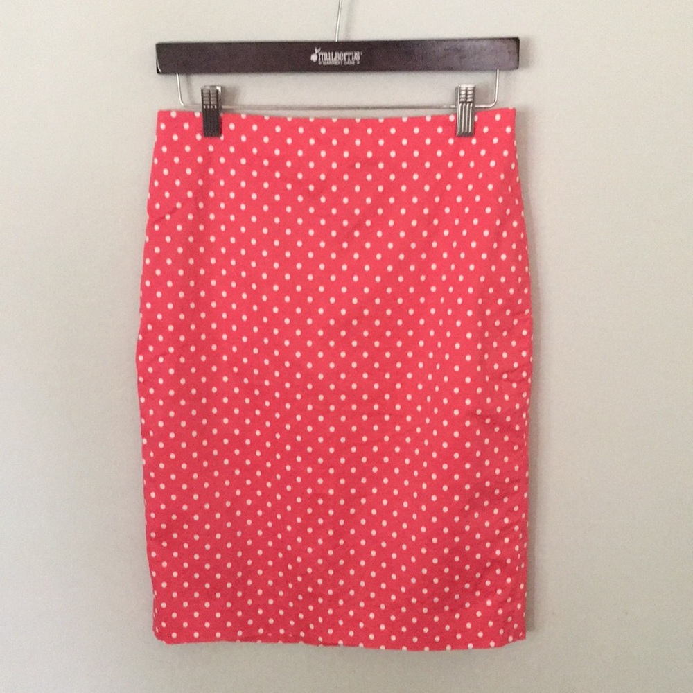 Ann Taylor Summer Polka Dot Stretch Skirt